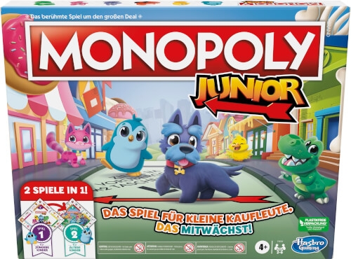 Hasbro 60213474 Monopoly Junior 2 Games in 1