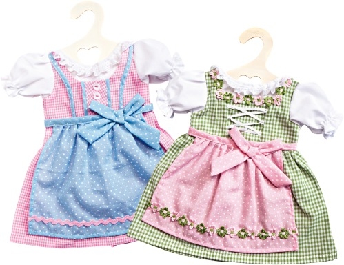 Heless 2111 Puppen Dirndl, Grösse 35 - 45 cm, sortiert