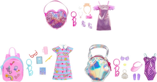 Mattel HJT42 Barbie Fashion Kleidung und Deluxe-Tasche mit Zubehör im Thekendisplay