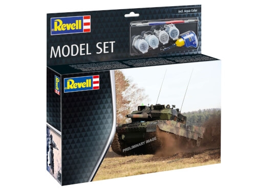 Revell 63355 Model Set Leopard 2 A7V, Revell Modellbausatz mit Basiszubehör