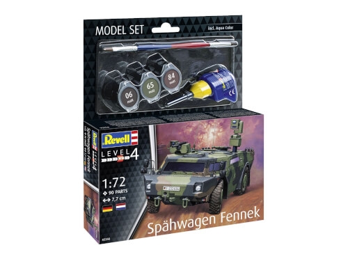 Revell 63356 Model Set Spähwagen Fennek, Revell Modellbausatz mit Basiszubehör