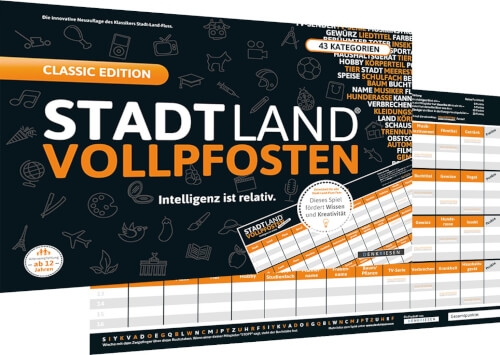 D & R Denkriesen DR_SA1004 DENKRIESEN - STADT LAND VOLLPFOSTEN® - CLASSIC EDITION - Intelligenz ist