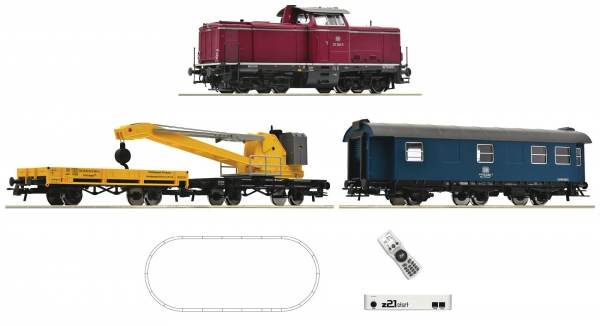 Roco 5110004 z21 start Digitalset: Diesellokomotive BR 211 mit Kranzug, DB