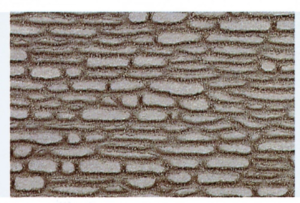 Heki 70052 Rustikale Bruchsteinmauer H0/TT, 28x14 cm, 2 Stück