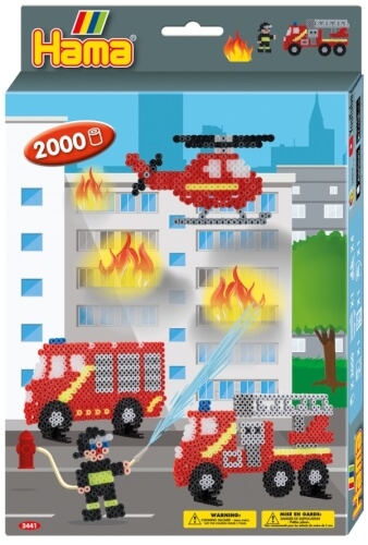 Dan Import 3441 Hama® Bügelperlen Geschenkpackung Feuerwehr 2.000 Stück