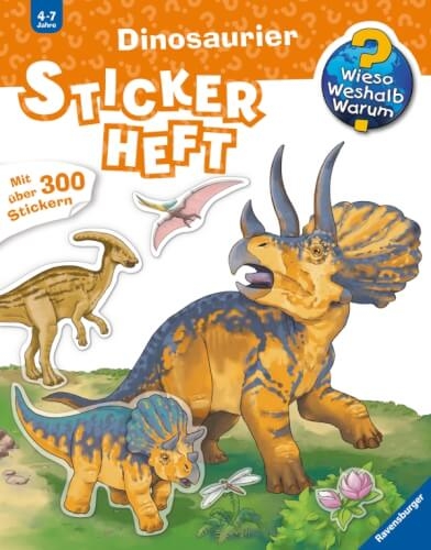 Ravensburger 32677 Wieso? Weshalb? Warum? Stickerheft: Dinosaurier WWW-Malbuch (ab 01/06)