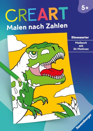 Ravensburger 48909 CreArt Malen nach Zahlen ab 5: Dinosaurier Kreativität