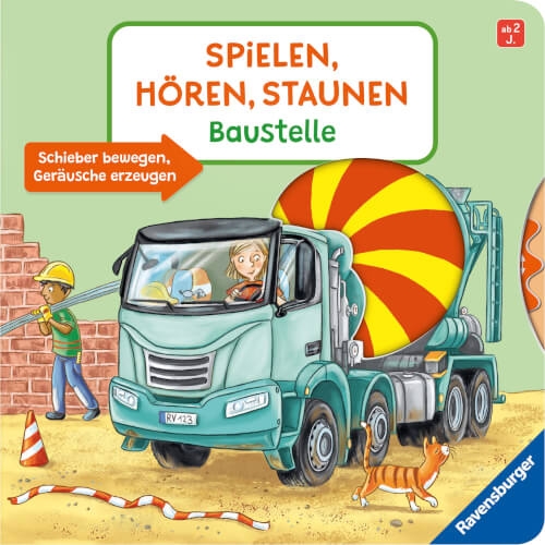 Ravensburger 41908 Spielen, Hören, Staunen: Baustelle. Ein Sound-Spielbuch ohne Batterie und Elektro