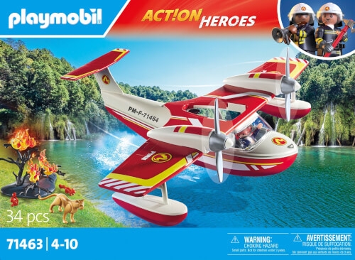 PLAYMOBIL 71463 Feuerwehrflugzeug mit Löschfunktion