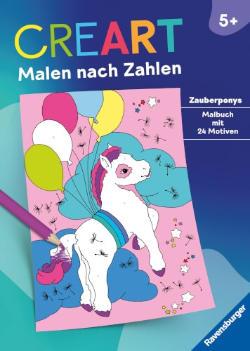 Ravensburger 48910 CreArt Malen nach Zahlen ab 5: Zauberponys Kreativität