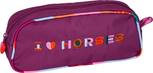 Coppenrath 18907 Stifte-Etui - I LOVE HORSES (fuchsia)