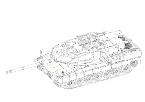 Trumpeter 9367192 1/72 Leopard 2A6 EX MBT. Plastikmodellbausatz eines modernen deutschen Panzers