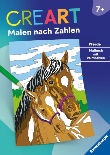 Ravensburger 48935 CreArt Malen nach Zahlen ab 7: Pferde Kreativität