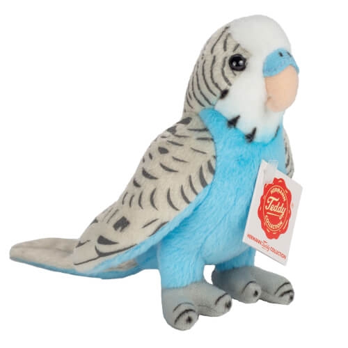 Teddy Hermann 94159 Wellensittich, blau, 13 cm