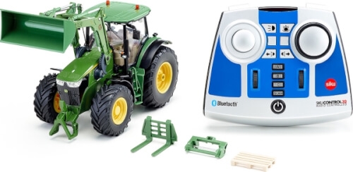 Siku 6795 John Deere 7310 mit Frontlader und Bluetooth Fernsteuerung und App-Steuerung