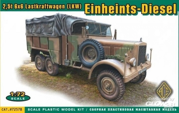 ACE ACE72578 Einheints-Diesel 2.5t 6x6 Lastkraftwagen (LKW) in 1:72