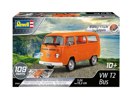 Revell 07667 VW T2 Bus easy-click-system, Revell 0Bausatz zum Zusammenstecken