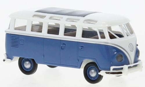 Brekina 31847 VW T1b Samba weiss, blau, 1960