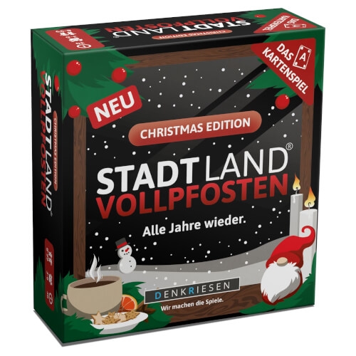 D & R Denkriesen DR_SL3009 STADT LAND VOLLPFOSTEN: Das Kartenspiel – CHRISTMAS EDITION - Alle Jahre