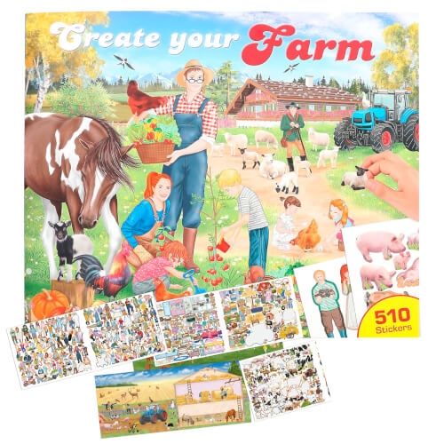 Depesche 12503 Create your Farm - Malbuch mit Stickern