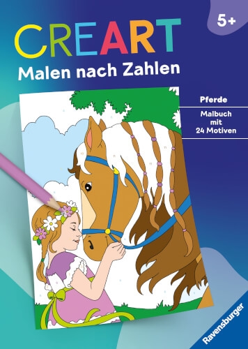 Ravensburger 48911 CreArt Malen nach Zahlen ab 5: Pferde Kreativität