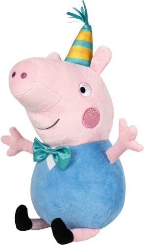 Schmidt Spiele 42830 Peppa Pig, Schorsch Wutz Party, 38 cm