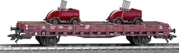 Märklin 46403 Rungenwagen R20 beladen mit 2 Draisinen