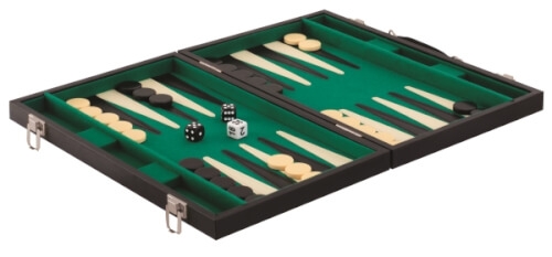 Natural Games Backgammon Kunstleder,Strategiespiel, für 2 Spieler ca. 41,7x6x25,1 cm, ab 6 Jahren