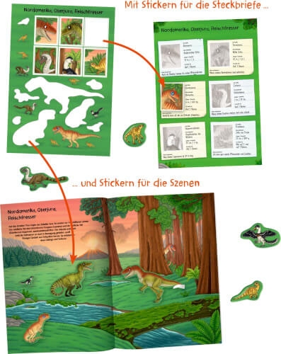 Coppenrath 63830 Natur-Stickerwelt: Dinosaurier & Co. (Nature Zoom)