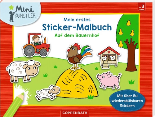 Coppenrath 64359 Mein 1. Sticker-Malbuch - Auf dem Bauernhof (Mini-Künstler)