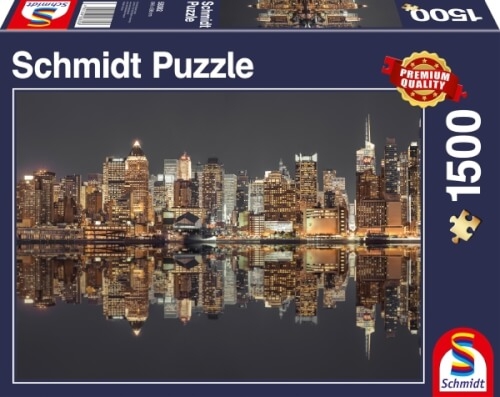 Schmidt Spiele Puzzle New York Skyline bei Nacht 1.500 Teile