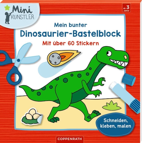 Coppenrath 64208 Mein bunter Dinosaurier-Bastelblock (Mini-Künstler)