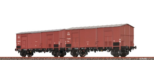 Brawa 48572 H0 Spitzdachwagen FC FS, 2er-Einheit