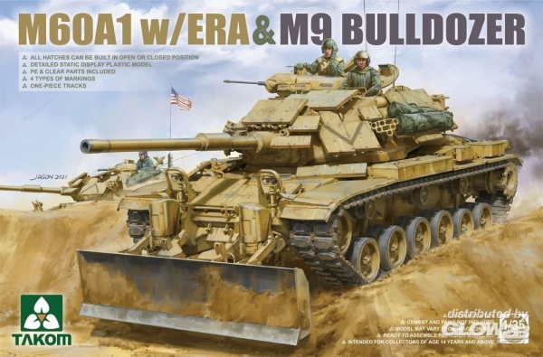 Takom TAK2142 M60A1 w/ERA&M9 BULLDOZER in 1:35