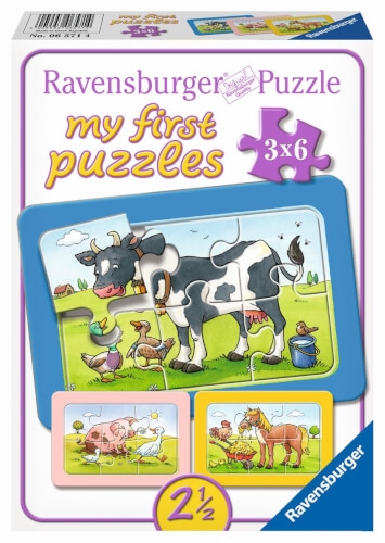 Ravensburger 06571 My first Puzzle Gute Tierfreunde 3 x 6 Teile