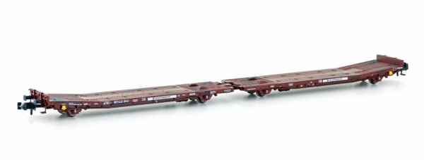 Hobbytrain H23783 N Doppelflachwagen TWA 800A Laadks TWA/Motortransport, Ep.VI