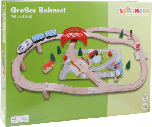 VEDES 42523381 Beeboo Eisenbahn-Spielset 50-teilig