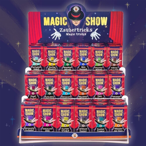 Trendhaus 957900 MAGIC SHOW Zaubertricks Sortiment, sortiert (1 Stück). ab 6 bzw. 8 Jahren.