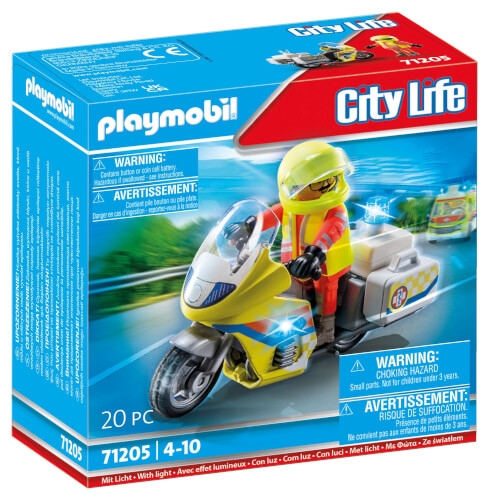 PLAYMOBIL 71205 Notarzt-Motorrad mit Blinklicht