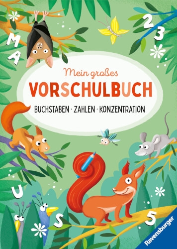 Ravensburger 48891 Mein großes Vorschulbuch: Buchstaben Zahlen Konzentration